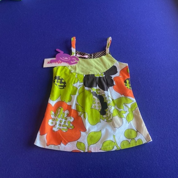 Beetlejuice London Green Brown And Orange Print Dress Girls Size 6x - Picture 4 of 4